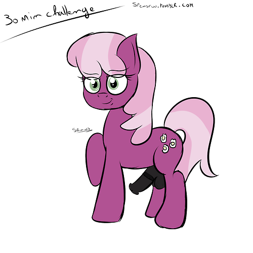 30minchallenge:  Counting that flirtatious one as a bit of A and a bit of B Cheerilee