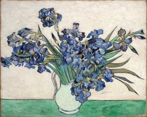 showslow:Irises, Hokusai, s.d. Van Gogh, 1890