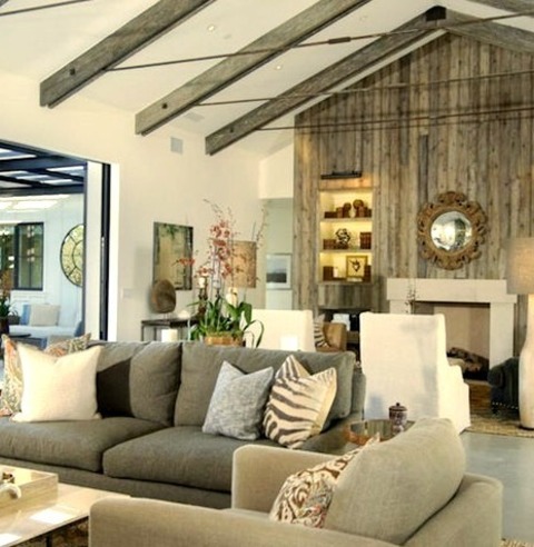 Living Room - OpenInspiration For A Large, Open-plan Living Room Remodel In The Country With White Walls,