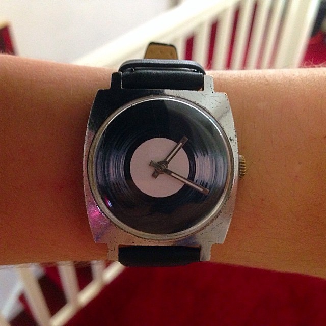 cry-of-the-brave:  Soviet Vinyl Record vintage watch 😎 