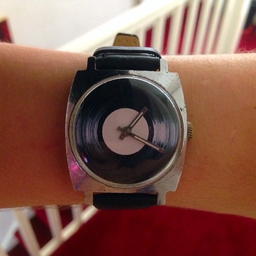 cry-of-the-brave:  Soviet Vinyl Record vintage watch 😎 