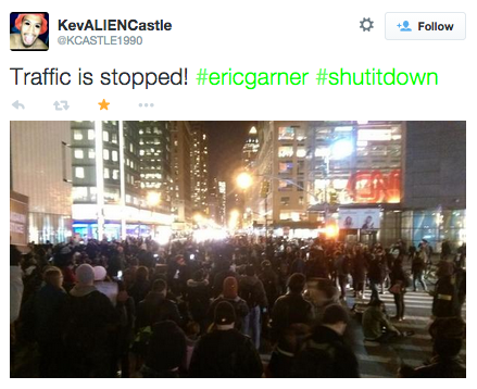 ayothewuisback:  socialjusticekoolaid:  HAPPENING NOW (12/3/14): Thousands are pouring into the streets in NYC in memory of Eric Garner and in protest of another killer cop who got away with murder. SHUT. IT. DOWN. #staywoke #farfromover  This is more