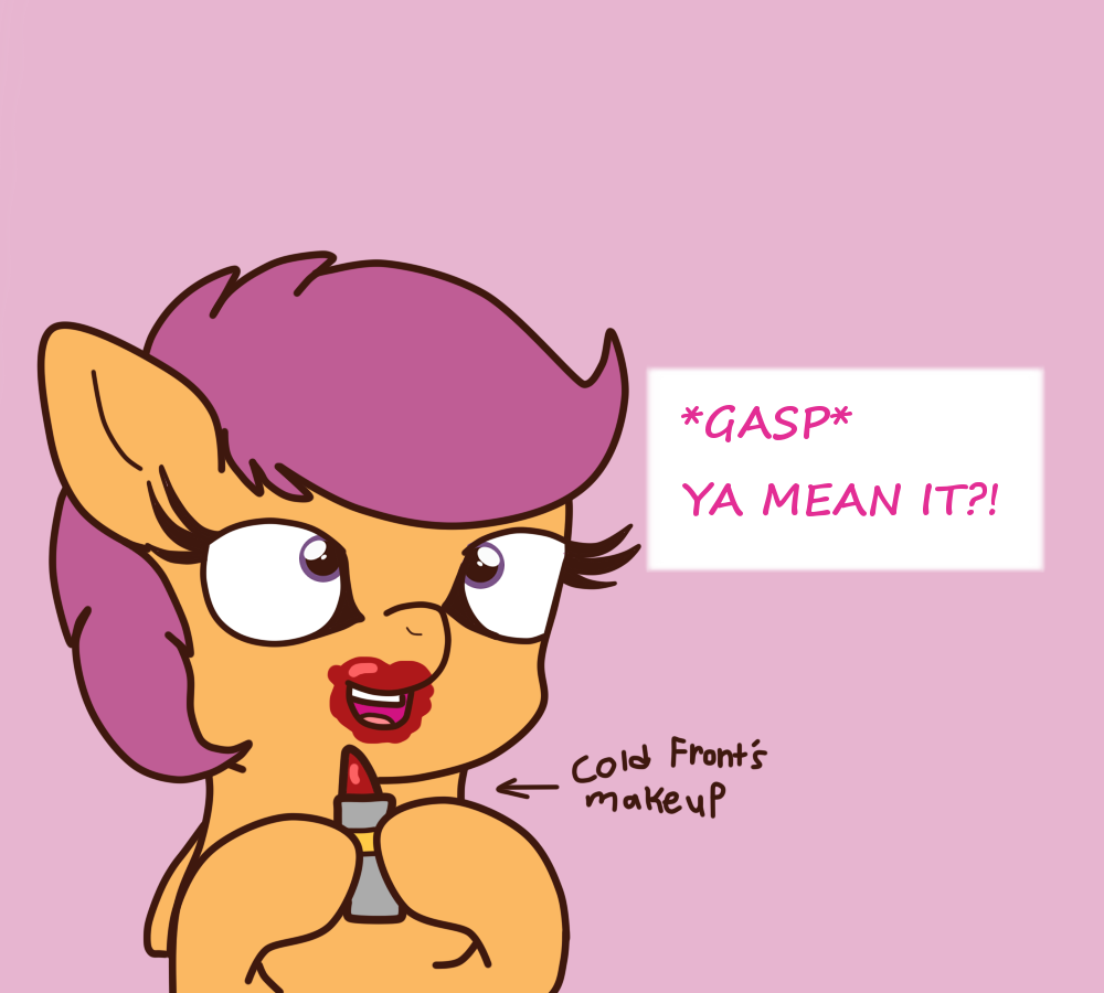 life-of-scootaloo:  Scoots: Ya truly mean it?!  xD Oh dear&hellip;. some filly’s