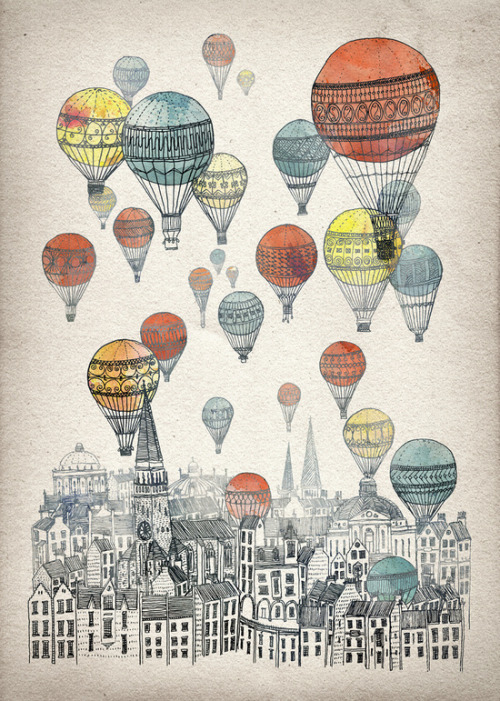 bestof-society6:Voyages over Edinburgh by David Fleck