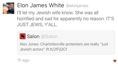 janothar:jewish-privilege:I hope one day my responses will be a quarter as good as Elon James White&