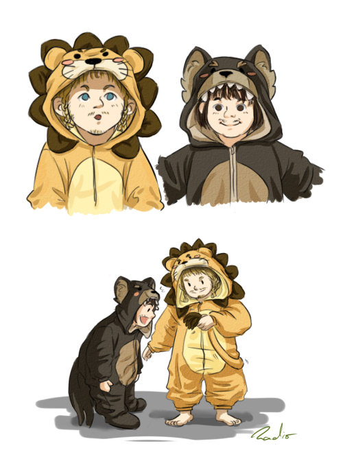 radiorcrist: One thing that can kill me from cuteness is babies in animal onesies. So imagine me whe