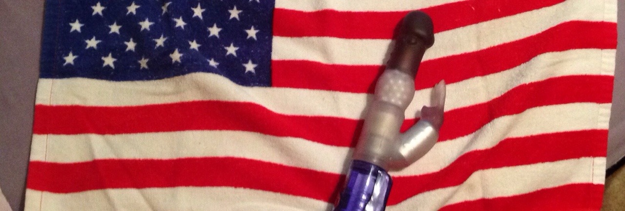 I masturbate with an American flag towel bc I want to keep the sheets clean.