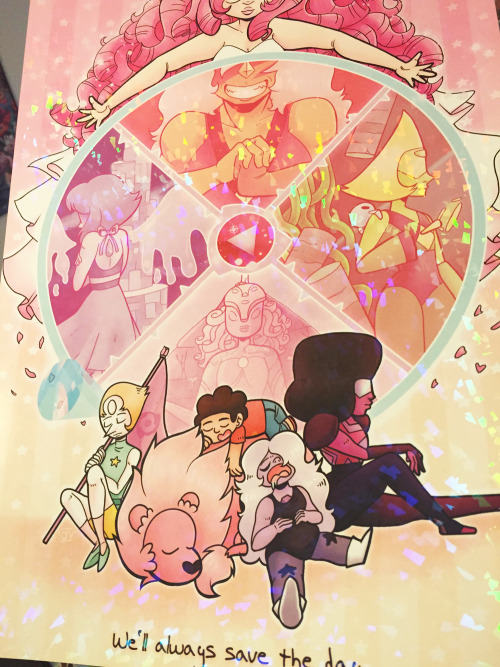 steveholtvstheuniverse:  Sparkle SU print now on sale! I put my sparkly SU print up on my shop for a limited holiday run! I’m in a tough financial spot so any and all likes and reblogs are appreciated. Thanks! 