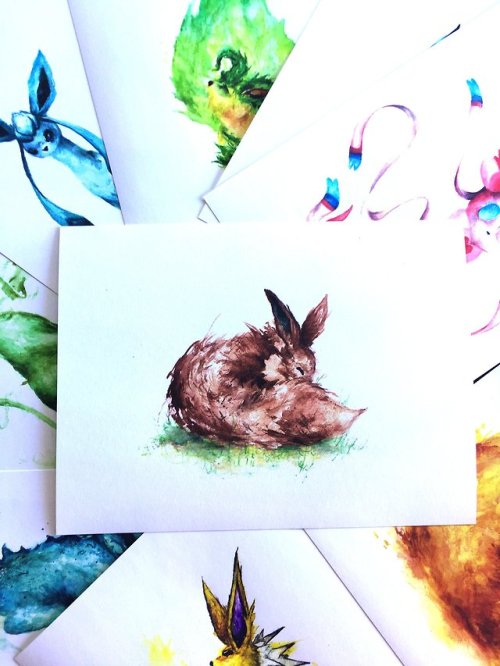 retrogamingblog:  Eeveelution Watercolors made by NabiArt