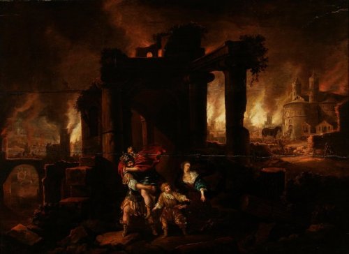finnish-art-gallery:  The burning of Troy, Claes Jansz. van der Willigen, Finnish National Gallery h