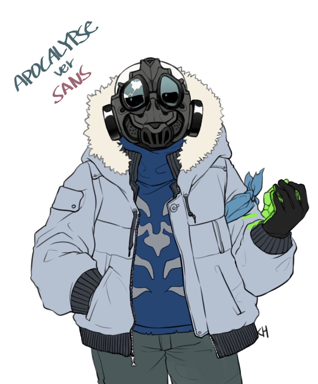 mayordog:  kkhoppang:  apocalypse AU  this is cool and all but why does a skeleton