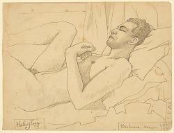 Porn photo gay-curator:Lover Asleep (1936)Jean CocteauGraphite