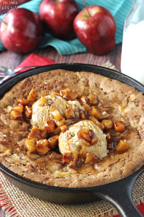 a-london-gent:  sweetoothgirl:    Apple Cinnamon Skillet Blondie    Please bring me this goodness  Now i need this