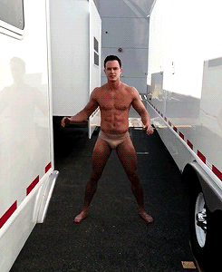 XXX fytwolf:  Just another day on set… #PartyingWithParrish photo