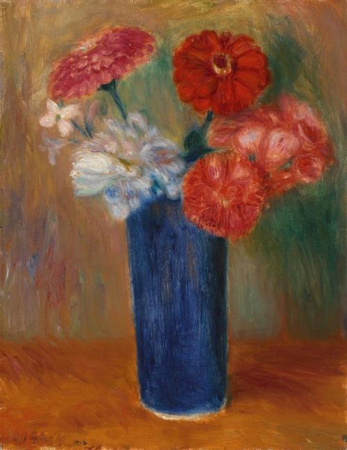 Flowers in a Blue VaseWilliam James Glackens (American; 1870–1938)ca. 1915 Oil on canvas The B