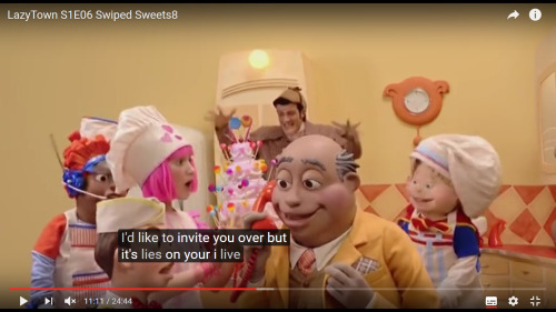 lazytownoutofcontext: automatically generated english subs gone horribly wrong (2/?)