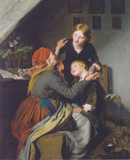 Grandma&rsquo;s Birthday, 1856, Ferdinand Georg Waldmüller
