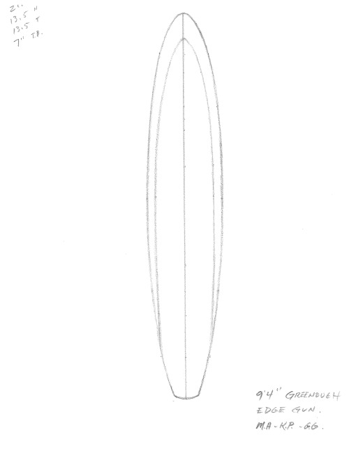 George Greenough’s Edge Board description 1969 to 2016 The Edge Board design by George Greenough fir