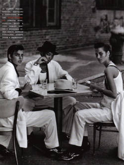 supermodelshrine:  Linda, Naomi and Christy by Peter Lindbergh, 1991 