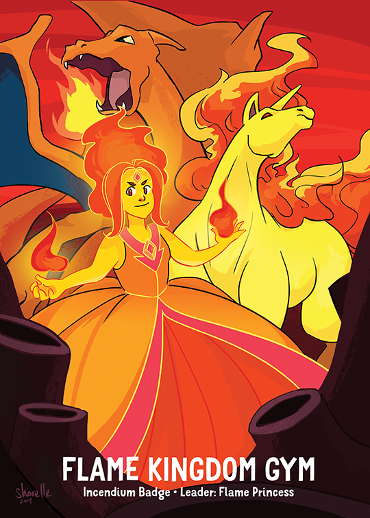 shorelle:  Adventure Time/Pokemon AU - I made these prints for BrisNova but hadn’t