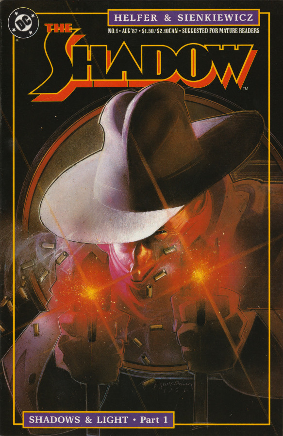 The Shadow, No. 1 (DC, 1987). Cover art by Bill Sienkiewicz.From Anarchy Records