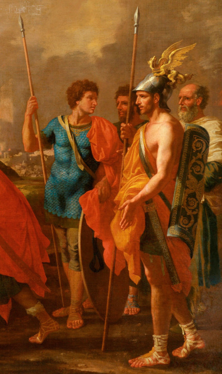 jaded-mandarin:Nicolas Poussin. Detail from The Continence of Scipio, 17th Century.