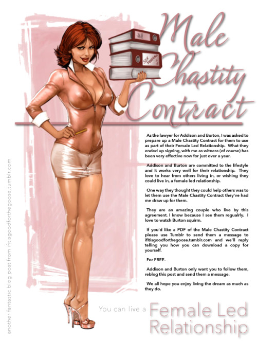 ifitisgoodforthegoose:  This has been a lot of fun. The link to download the contract ends at midnight on the 19th.  We’ve had a lot of great messages from our followers and would love to hear from more of you. What are you afraid of - getting locked