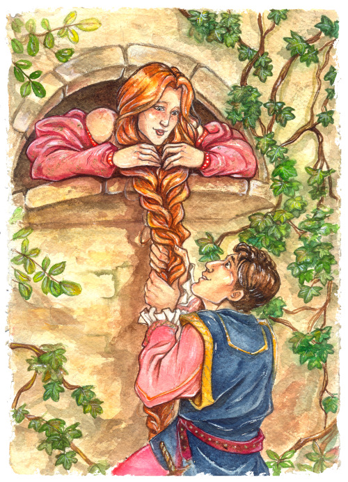 Miranda-Rapunzel and prince Bruce for @cookiepianos &lt;3