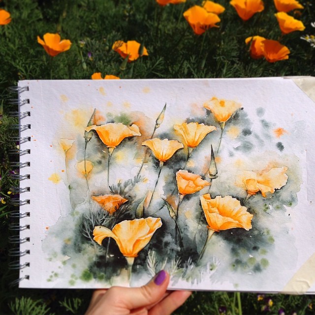 sixpenceeeblog:    In her exquisite watercolors, artist Elena Moroz celebrates the