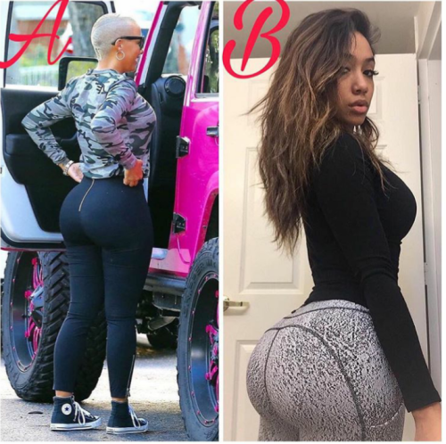 jazziedadd:  2 Booty Babe’s. Can you choose??  I want booty  A!!