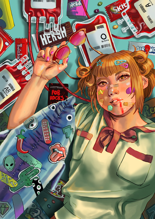 Happy Birthday Himiko Toga! This is my final piece for @bloodysugarhimikotoga zine! 