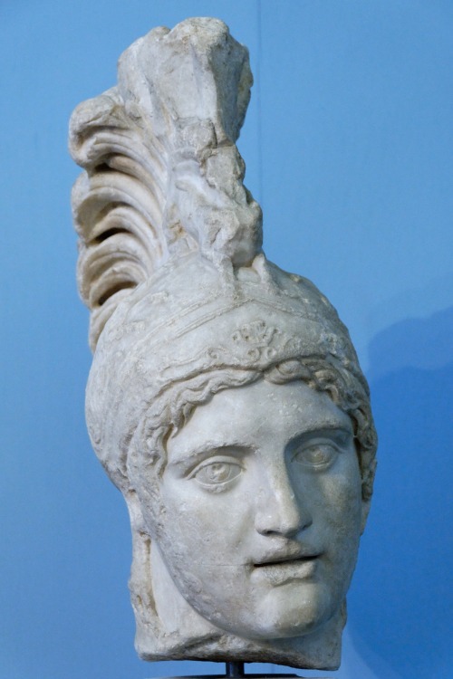 jeannepompadour: Head of Ares,Ancient Roman copy from the Severan period (193-235) after a Greek bro