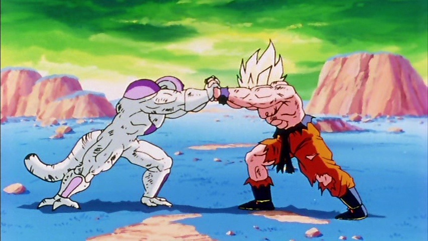 Dragon Ball Z Son Goku and Frieza Ball Battle on Planet Namek