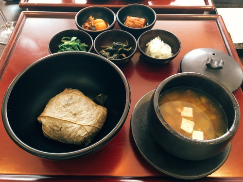 Delightful Korean Buddhist temple cuisine at Balwoo Gongyang, located on the fifth floor of the Temp