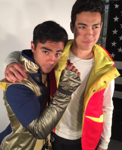 rangerdudes:Would you ship it? Tyvan or maybe Bravi.  Throwback Dino Charge Thursday of Davi and Brennan.  Red and Gold. Submission: sanchezenrique101