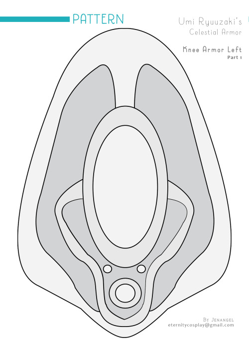 Umi Ryuuzaki’s (Celestial Armor) - Knee Armor in high qualityHeight: 26 cmFree patternMade in 