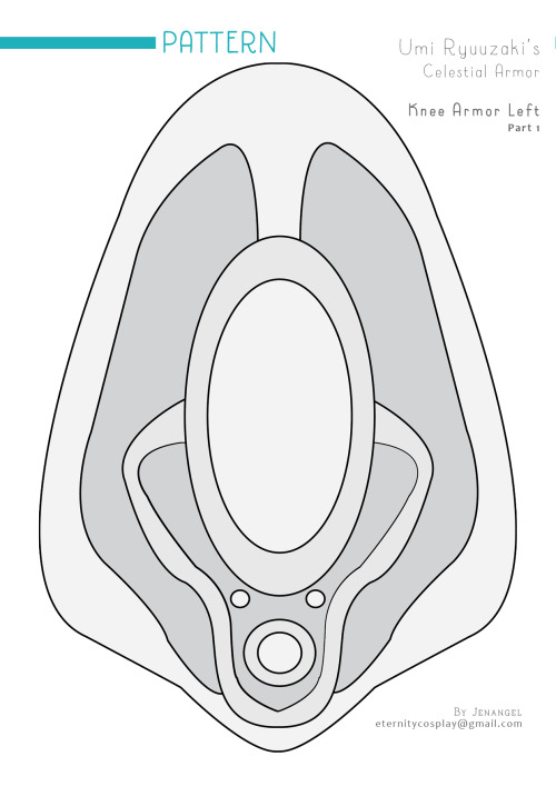 Umi Ryuuzaki&rsquo;s (Celestial Armor) - Knee Armor in high qualityHeight: 26 cmFree patternMade