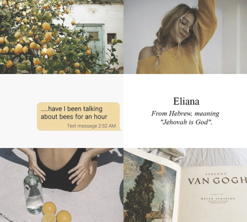 Aesthetic name: Eliana – Hufflepuff, requested by everyones-favorite-milk-drinker