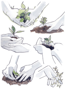 incaseyouart: Hands + plants