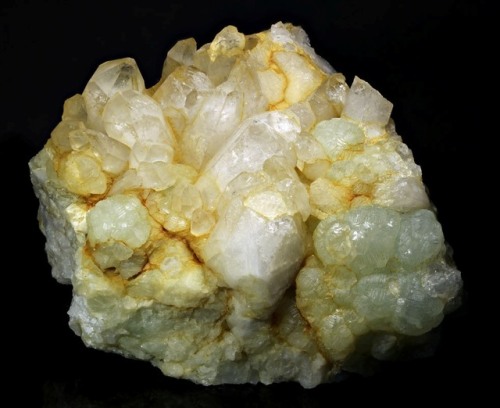 This specimen of Prehnite on Quartz was found during the first German exploration of Antarctica, GAN