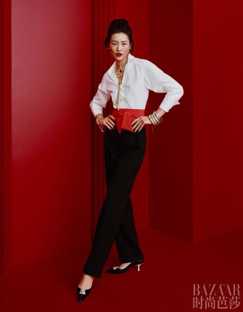 Liu Wen in &ldquo;Icons&rdquo;, photographed by Liu Song and styled by Frankie Zheng for Harper&rsqu