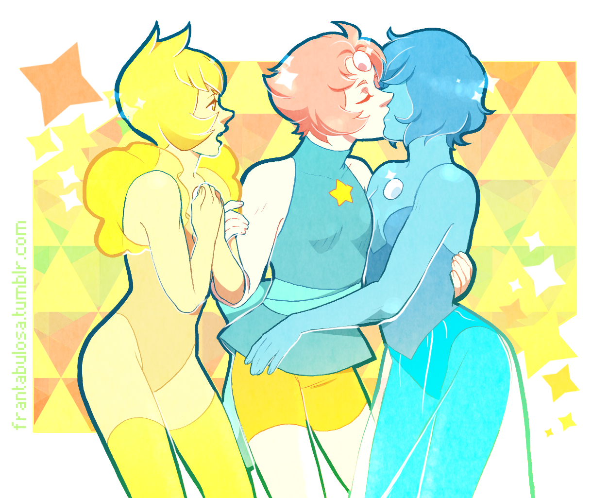 frantabulosa:  I said I was gonna draw the Pearls smooching and I did! My patreons