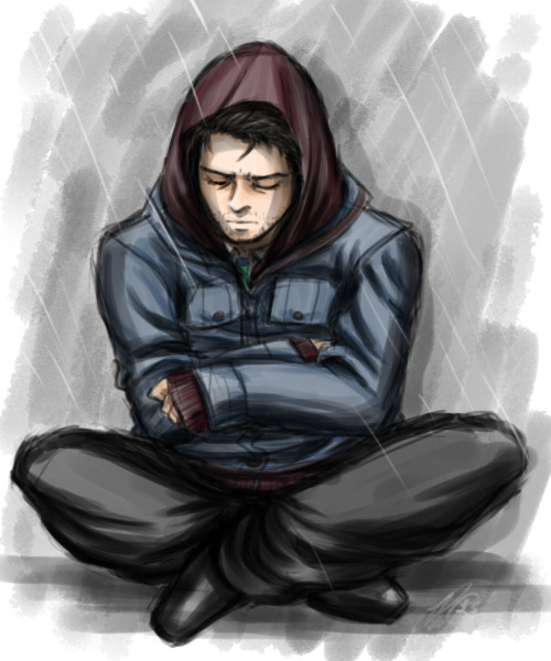 deadpai:  our sweet baby hobo Cas 