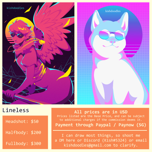 YAHOO! My commissions are once again open (with 4 slots)! DM me for details! Prices have been update