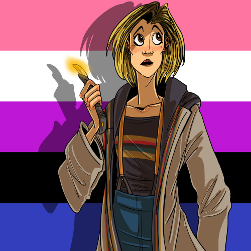 Pride Month Fanart. The Doctor.Well now that The Doctor has been a woman too it’s safe to say he’s g