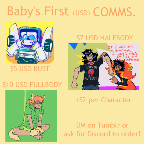 OPENING COMMISSIONS! YAY! (0/3)