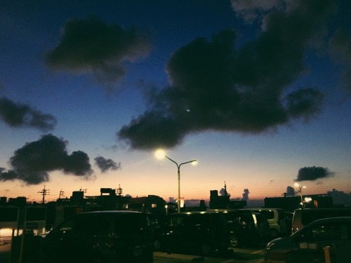 parking lot sunset