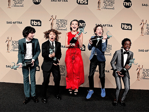 ‘Stranger Things’ cast members, recipients of the Outstanding Performance by an Ensemble