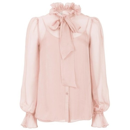 Temperley London Costume Silk Shirt ❤ liked on Polyvore (see more pink blouses)