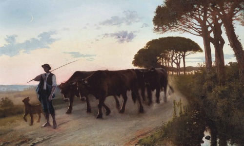 Armand Laroque (1869-?) - Returning Home. Oil on canvas.
